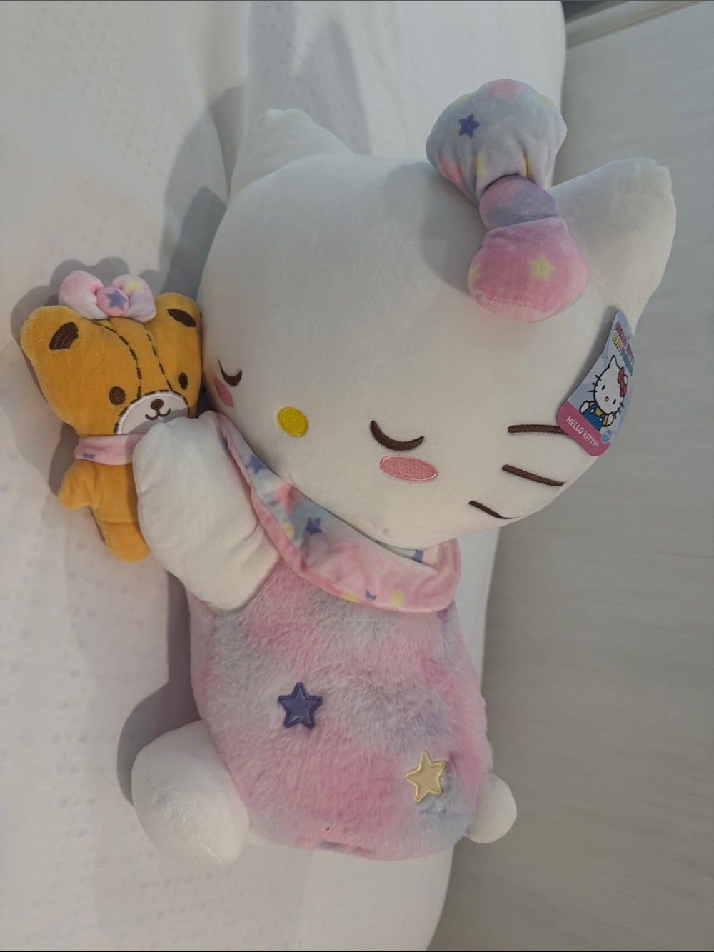 Hello Kitty Pastel Star Plush with Yellow Teddy